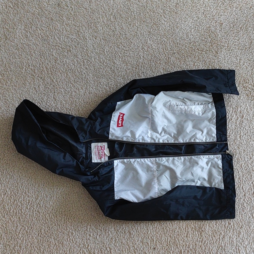 Levis Windbreaker Jacket Boys M 8-10 Full Zip Hooded Youth